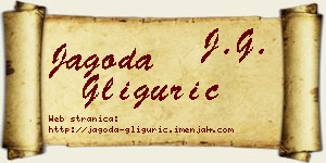 Jagoda Gligurić vizit kartica